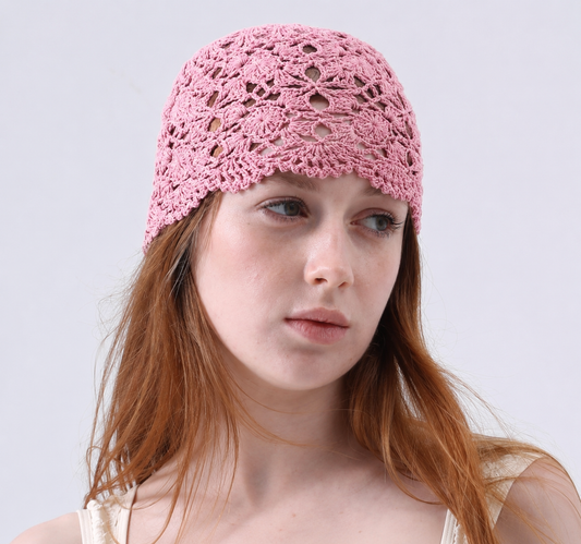 HAIR NET CROCHET PINK