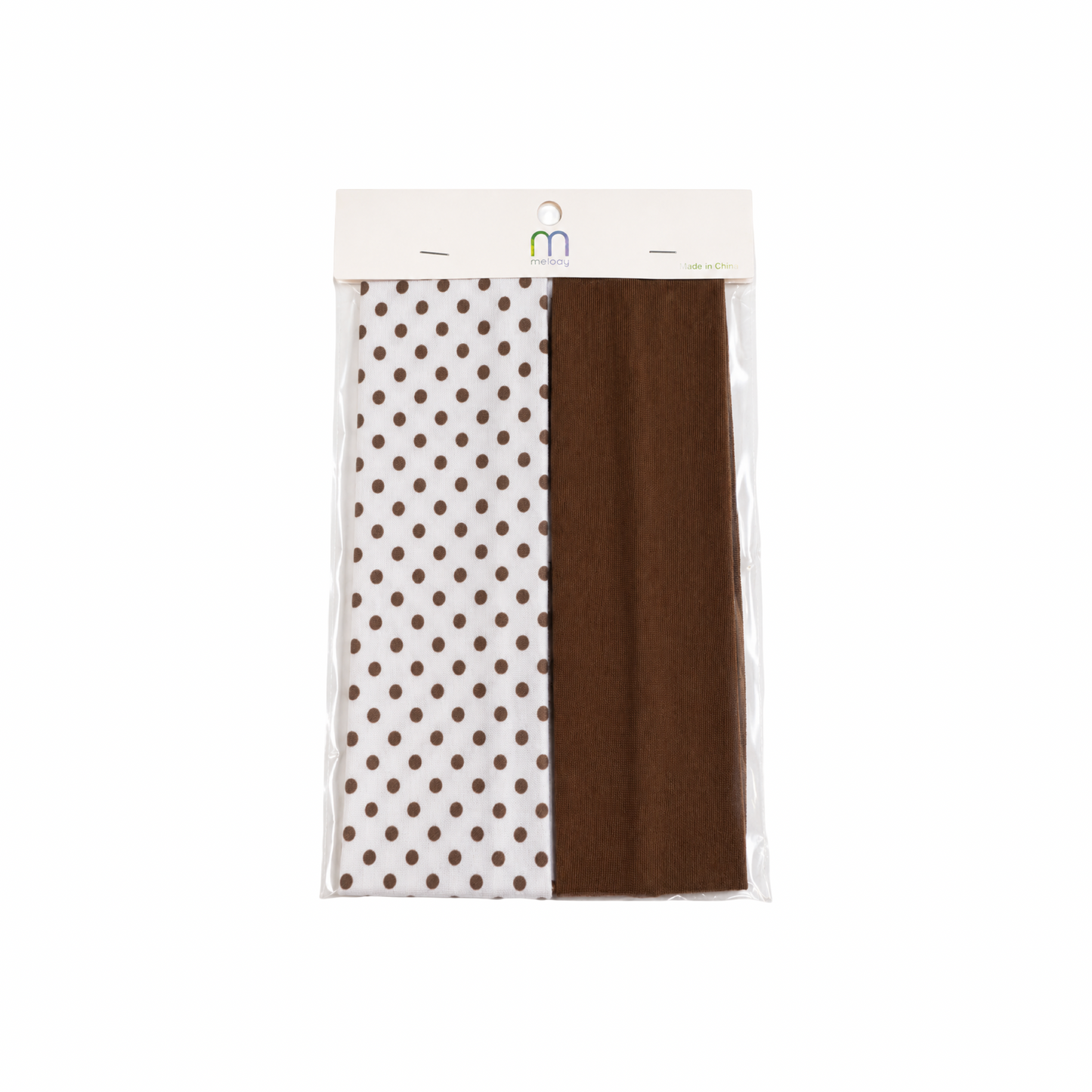 POLKA DOT BROWN HEADBAND SET