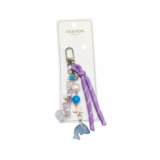 PURPLE SEA SHELL KEYCHAIN