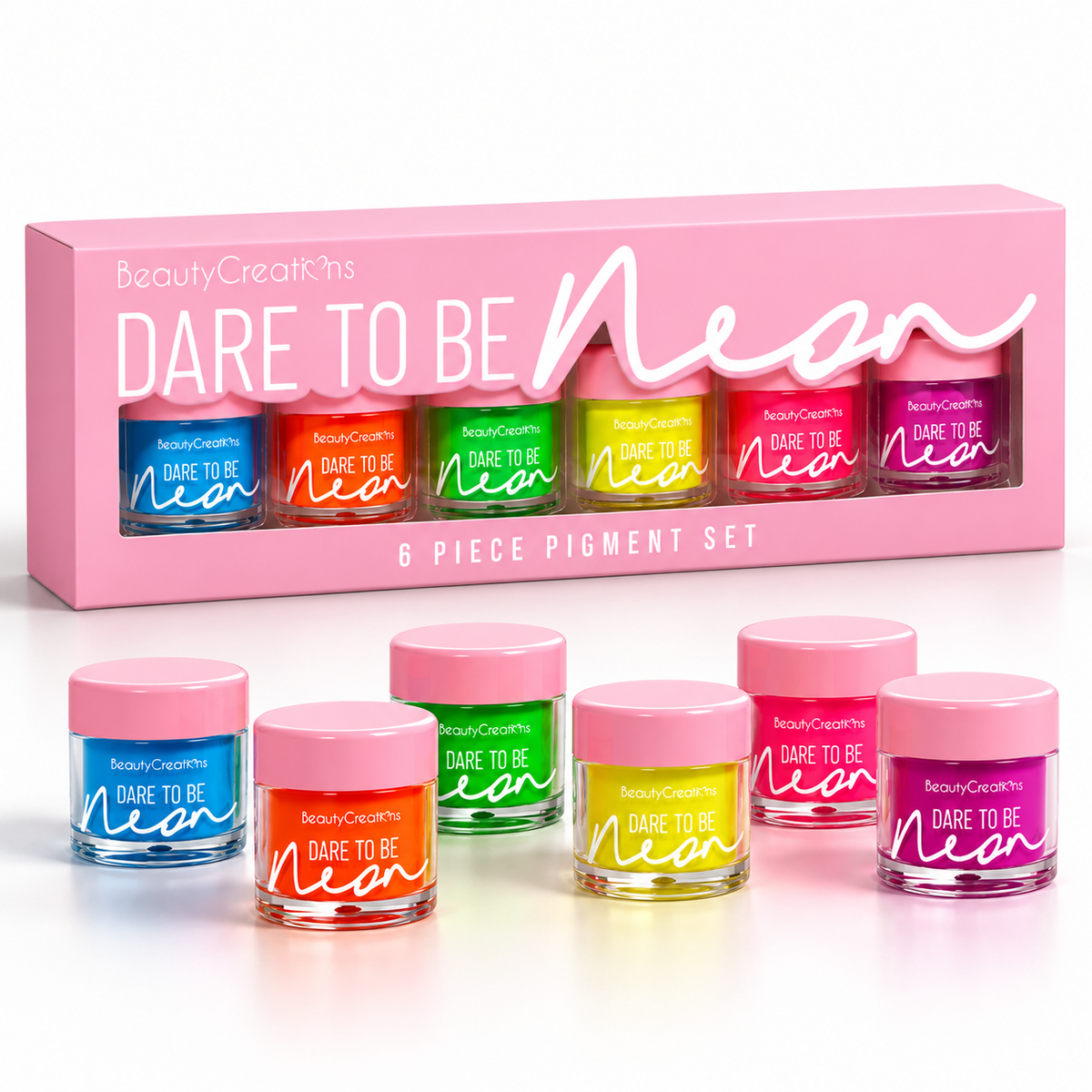 Beauty Creations Dare to Be Neon set de 6 pigmentos neón