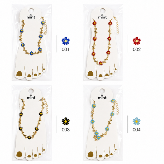 Flower Charm Anklet